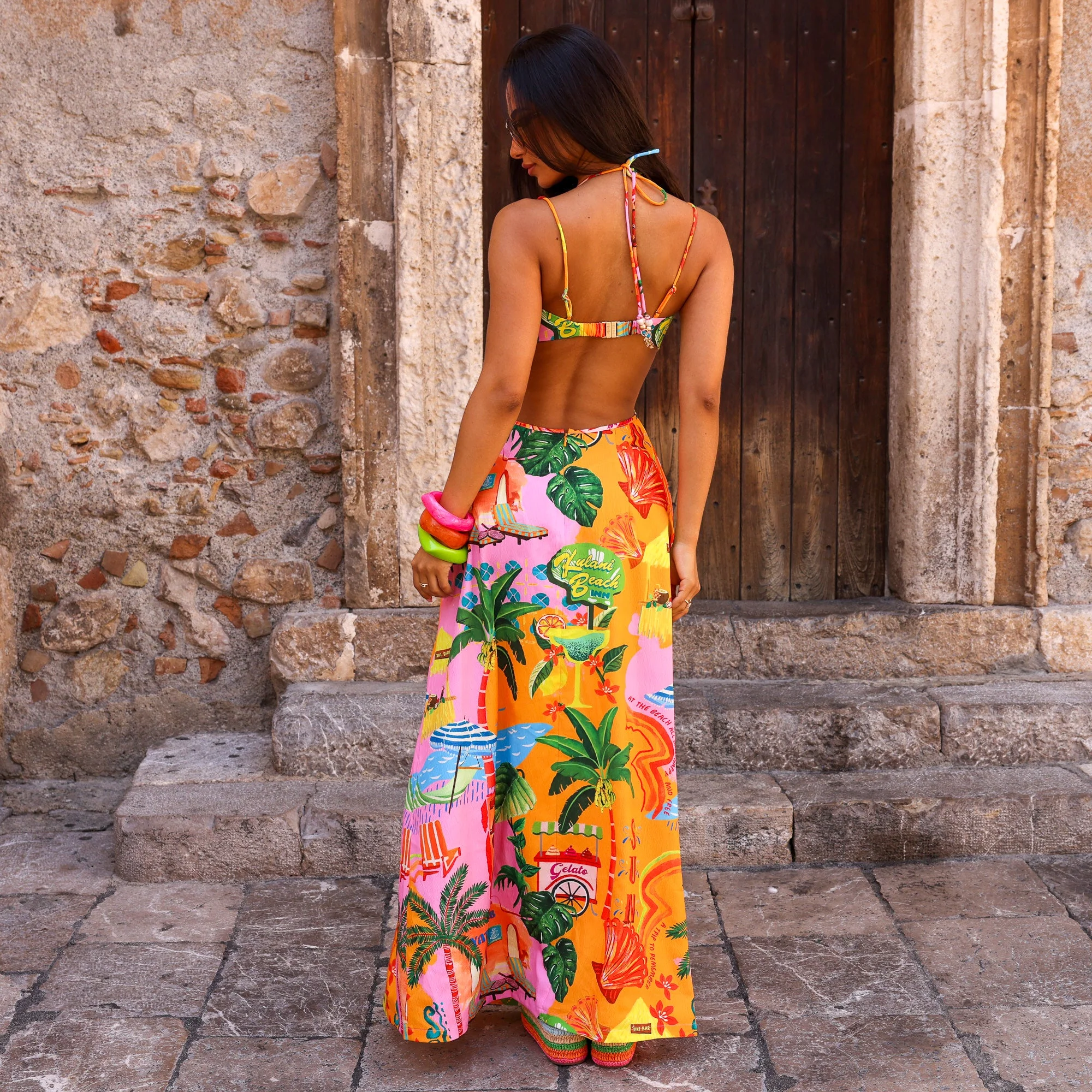 Beaded Cut Out Maxi Dress - Sunlit Spritz - Image 5