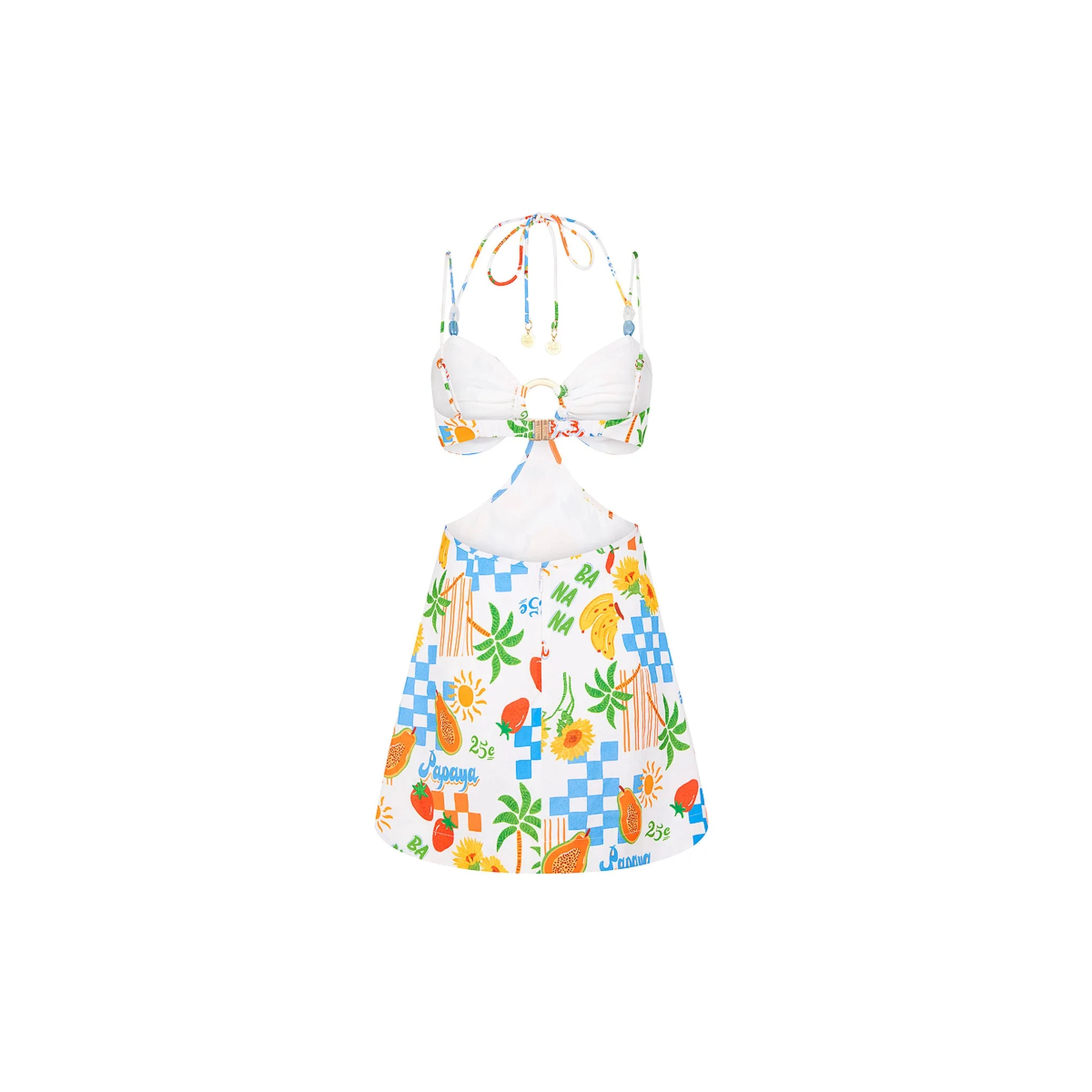 Beaded Cut Out Mini Dress - Suncatcher - Image 12