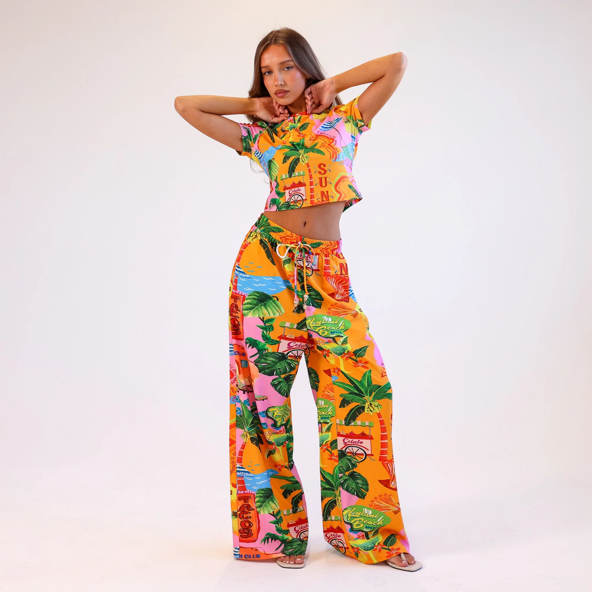 Drawstring Summer Pants - Sunlit Spritz - Image 6