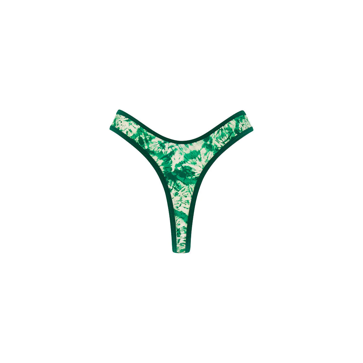 High Leg Thong Bikini Bottom - Emerald Tides - Image 10