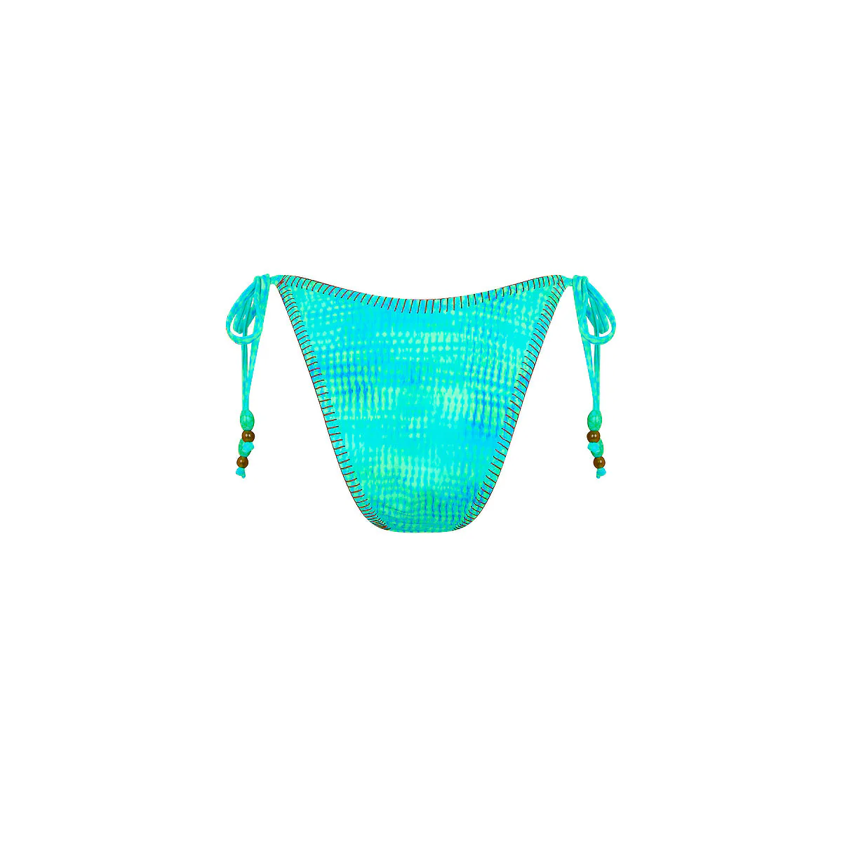 Lace Stitch Ring Tie Bikini Bottom - Summer Seas - Image 9
