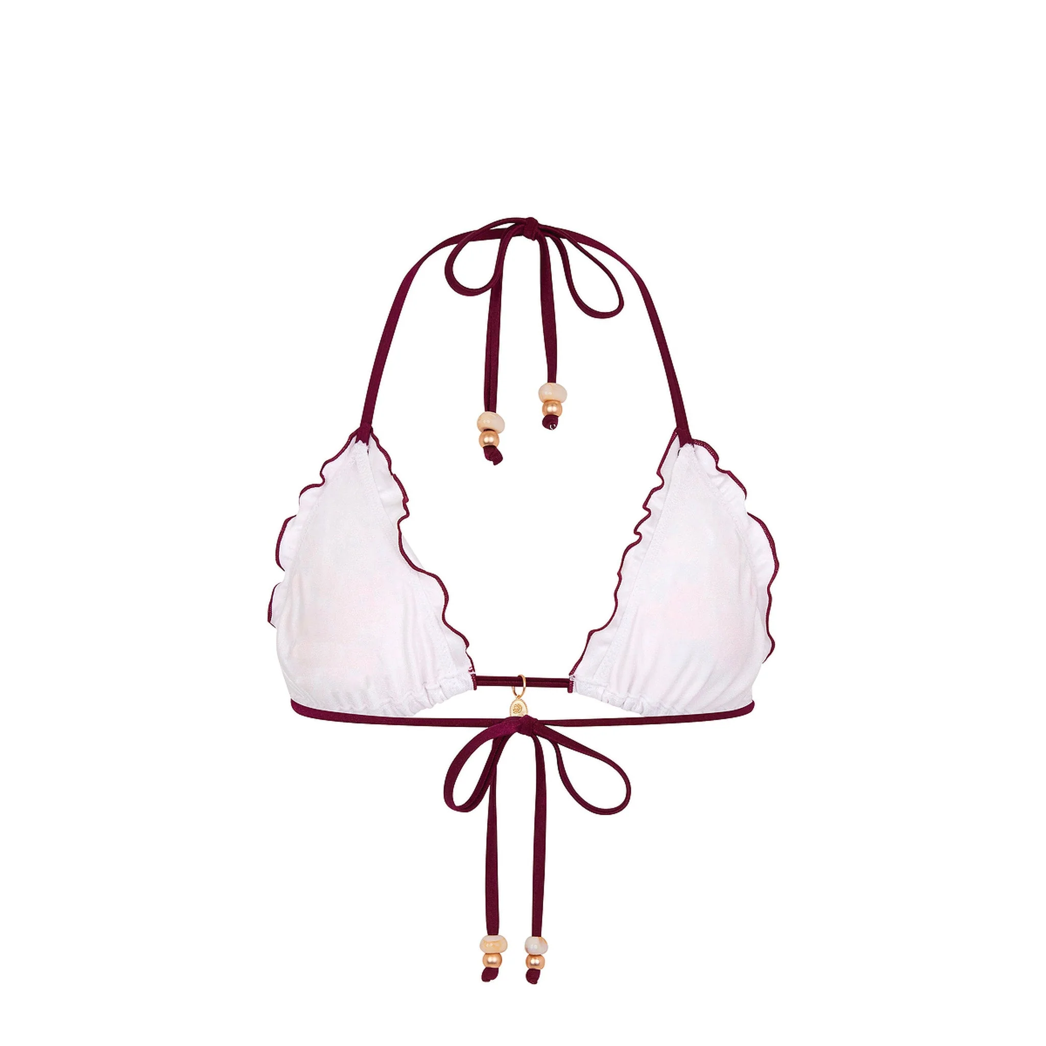 Lettuce Edge Bralette Bikini Top - Peachy Posie - Image 9