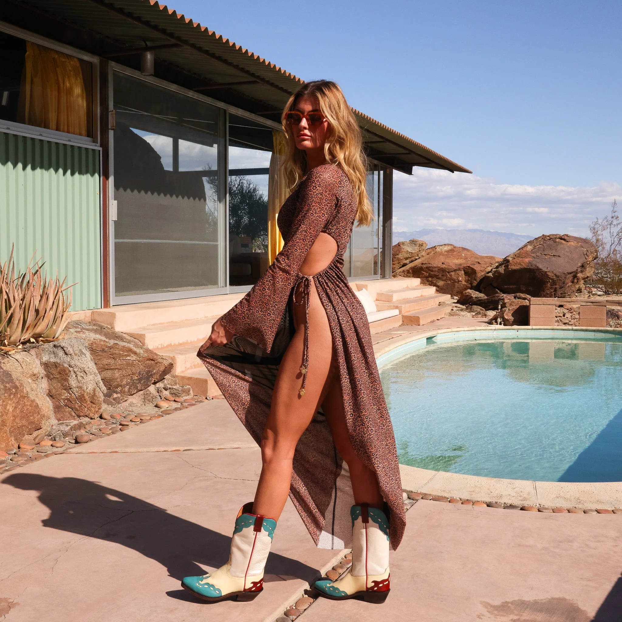Long Sleeve Cut Out Dress - Kosmic Kat - Image 9