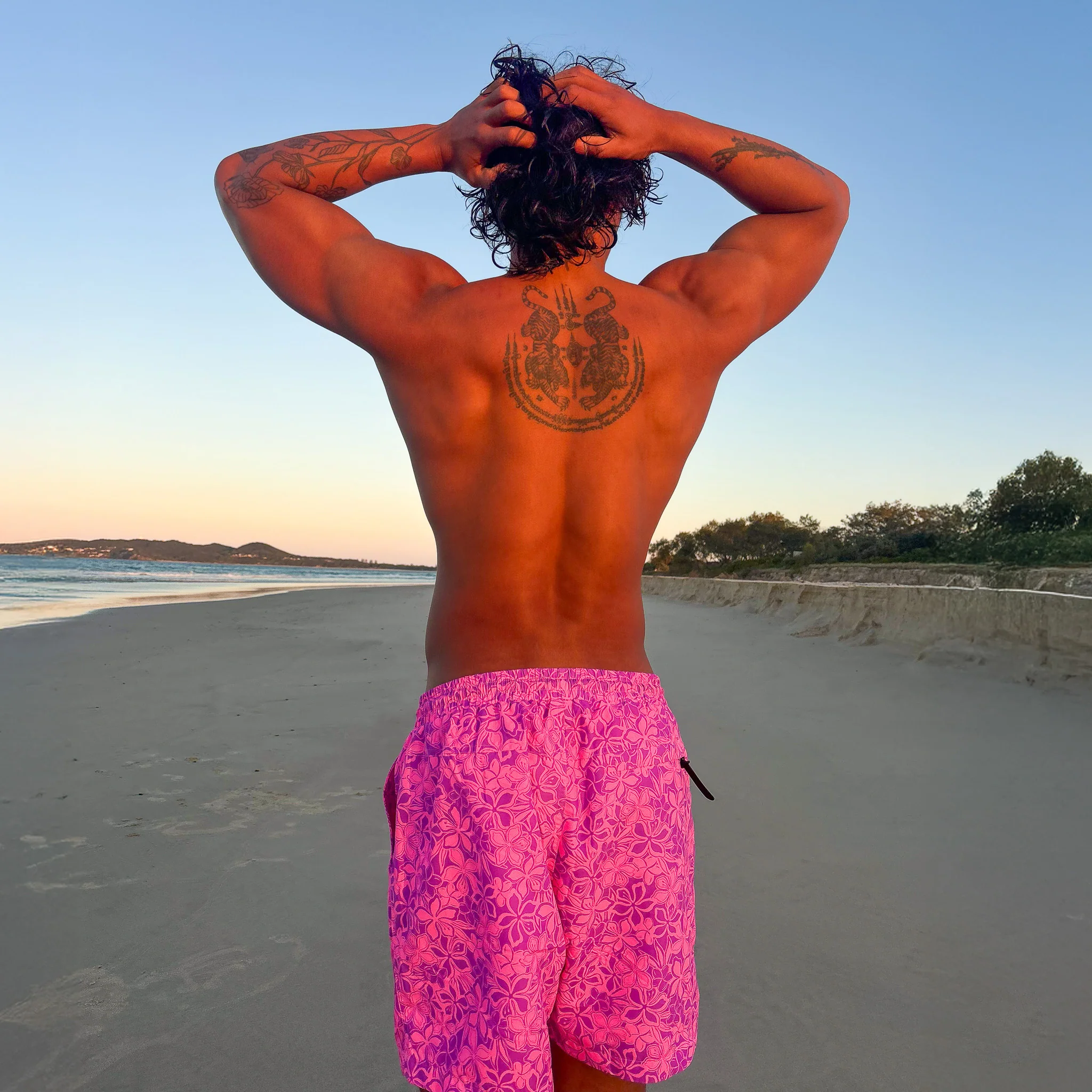 Men's Swim Trunks - Bubble Berry - Image 8