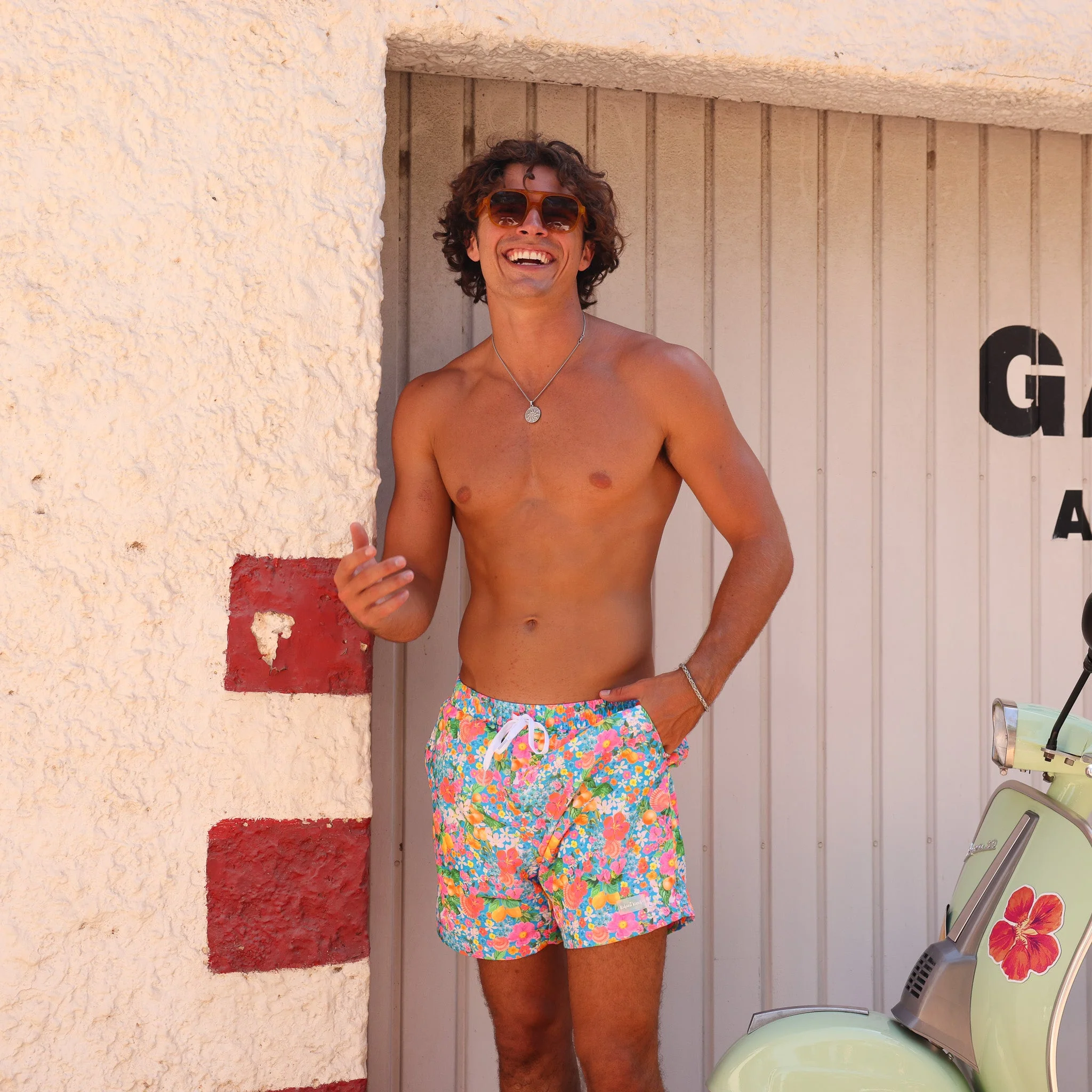 Men's Swim Trunks - Mermaid Garden - Image 7
