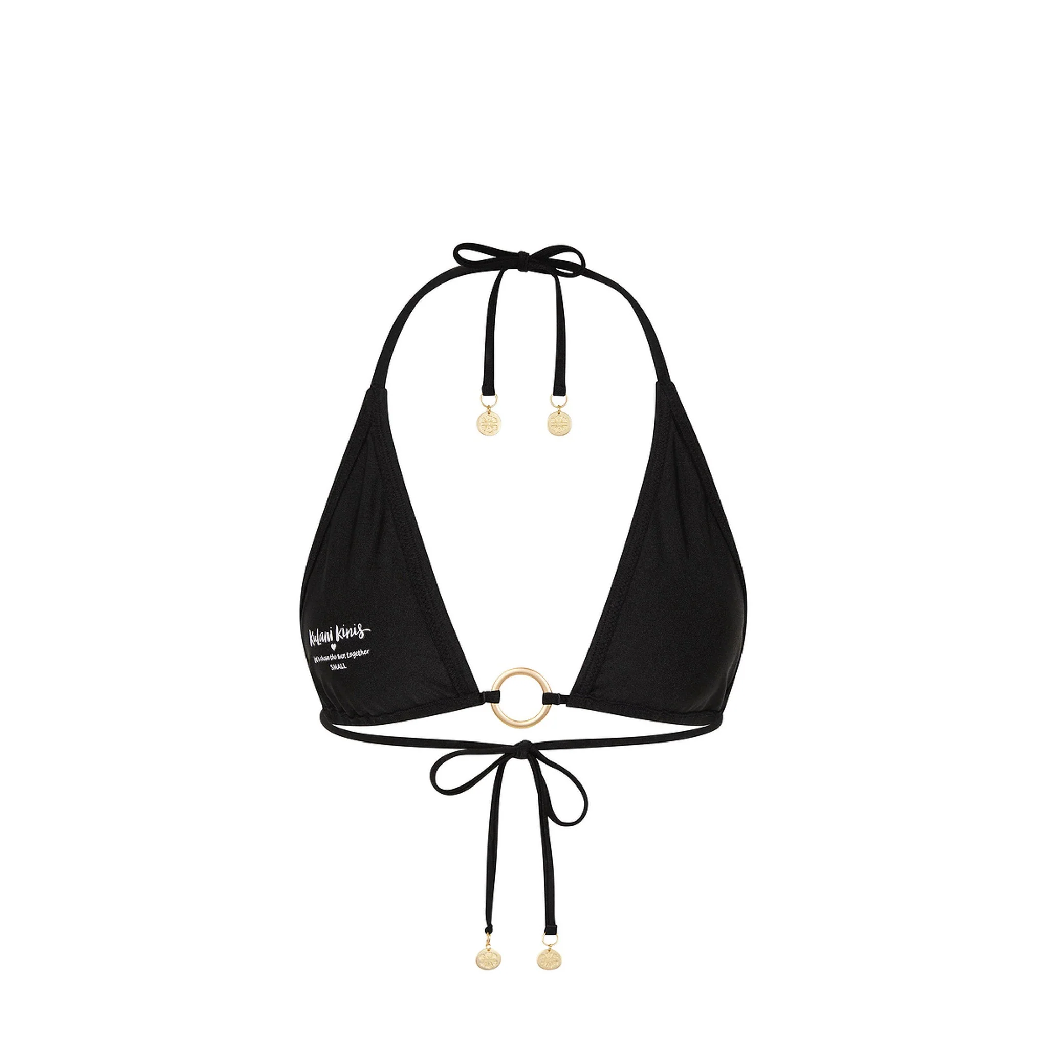 Ring Halter Bikini Top - Twilight Black - Image 9