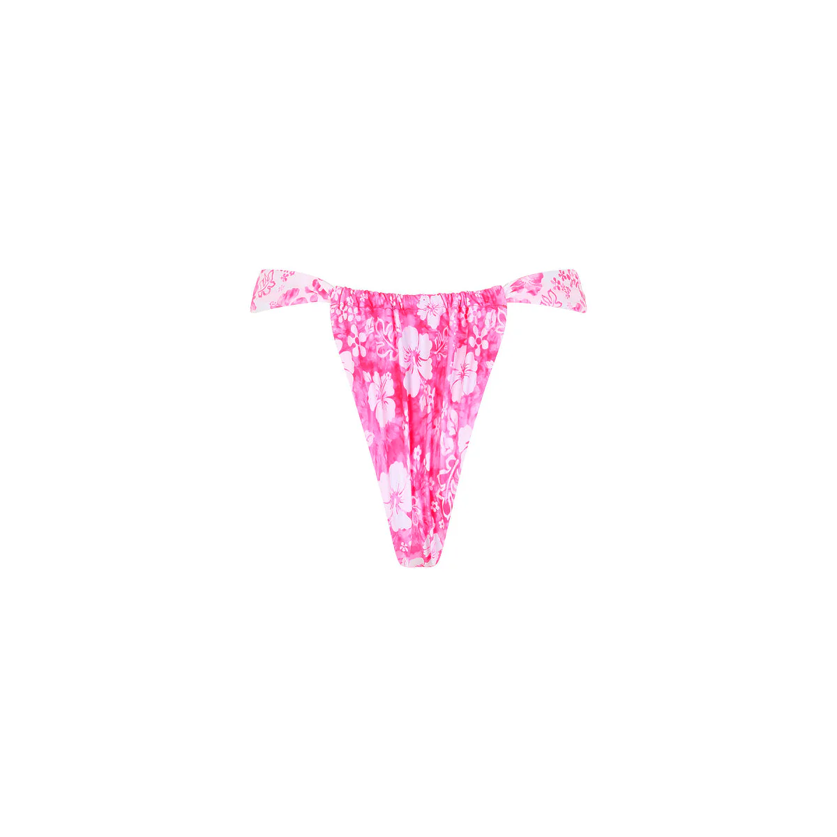 Ruched Thong Bikini Bottom - Island Blush - Image 11