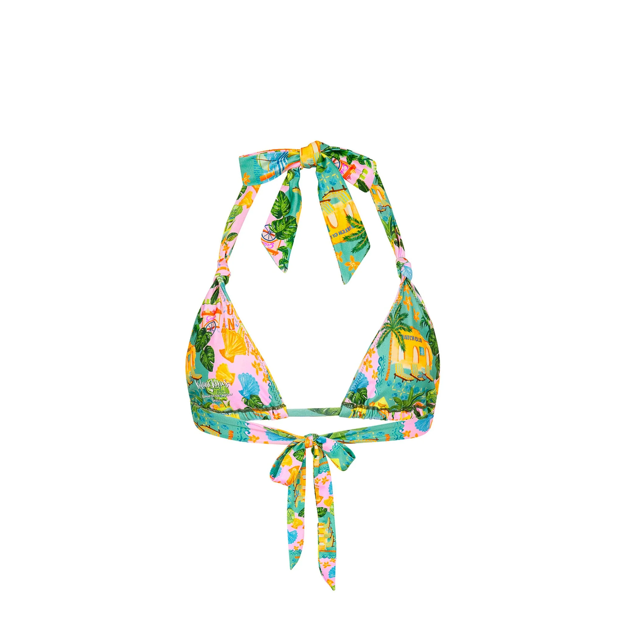 Soft Knot Halter Bikini Top - Sunlit Spritz - Image 10