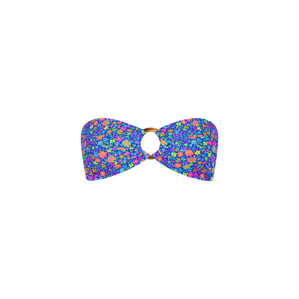 Strapless Bandeau Bikini Top - Electric Bloom